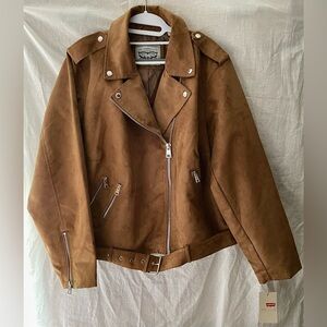 Levi’s - Women’s Faux Suede Belted Moto Jacket (2 XL) NWT